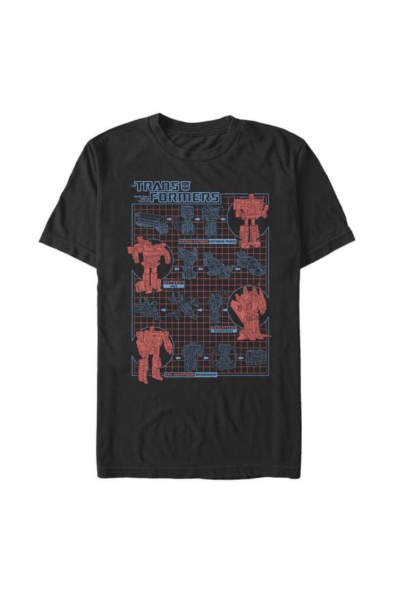 Men's Transformers Robot Transformations  Graphic T-Shirt