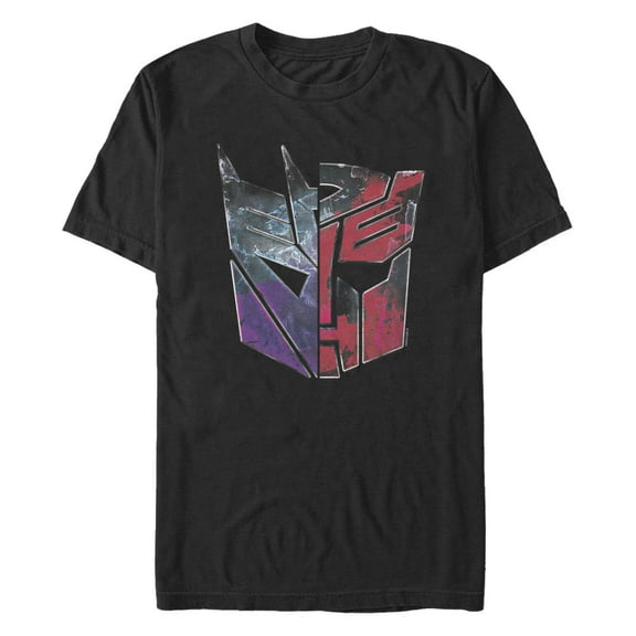 Men's Transformers Split Bot Logo Graphic T-Shirt