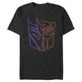 thumbnail image 1 of Men's Transformers Split Bot Neon Logo  Graphic Tee Black X Large, 1 of 5