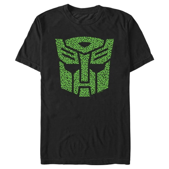 Men's Transformers St. Patrick's Day Cloverfield Autobot Logo Graphic Tee Black Large