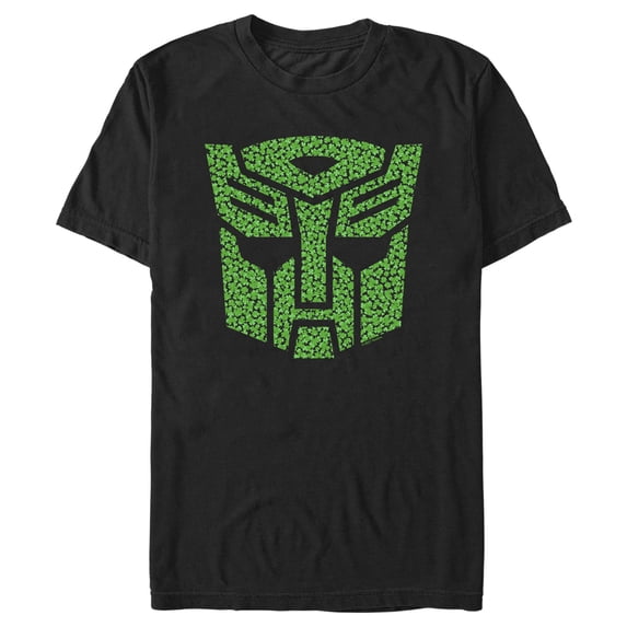 Men's Transformers St. Patrick's Day Cloverfield Autobot Logo Graphic Tee Black Small