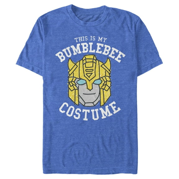 Men's Transformers This is My Bumblebee Costume Graphic Tee Royal Blue Heather Large
