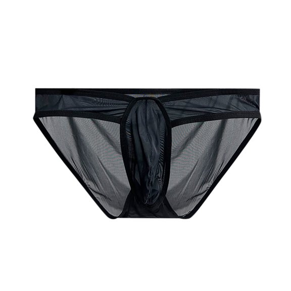 Men's Transparent Sexy Low Waisted Triangle Pants Panty Briefs