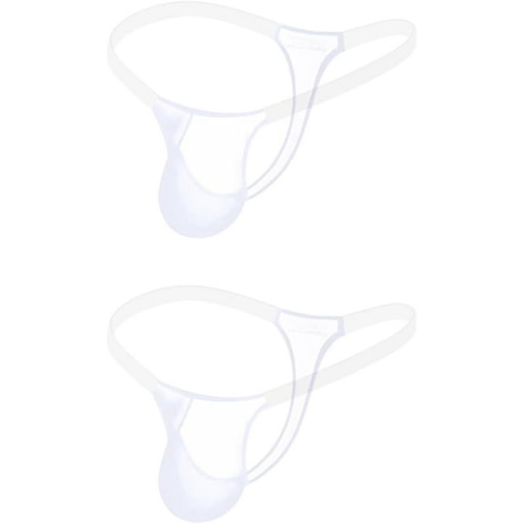 Men’s Transparent Thong Underwear - Sheer Waistband & Mesh Ventilation