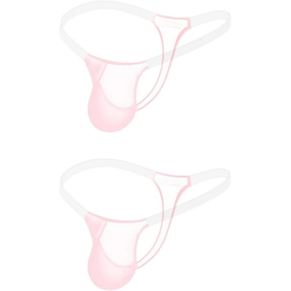 Men’s Transparent Thong Underwear - Sheer Waistband & Mesh Ventilation