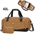 thumbnail image 1 of Travel Duffel Bag with Toiletry Pouch Weekender Bag Waterproof with Backpack Straps Shoe Compartment Wet Pocket for Women, Yellow, 1 of 10