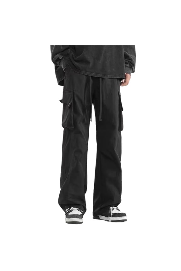 Men's Travel Pants with Zipper Pockets Relaxed Fit Stretchy Tactical Cargo Pants Casual Travel Work Sweatpants All Seasons