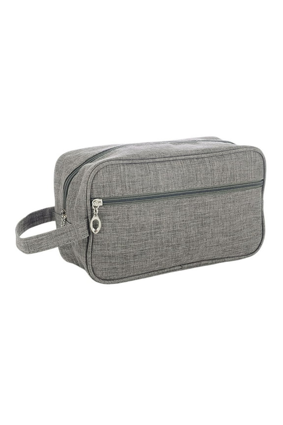 Men's Travel Toiletry Bag | Large Capacity Nylon Wash Pouch for Cosmetics Shaving Accessories | Water-Resistant Organizer | 26x15x10cm | Black | 1 Pack