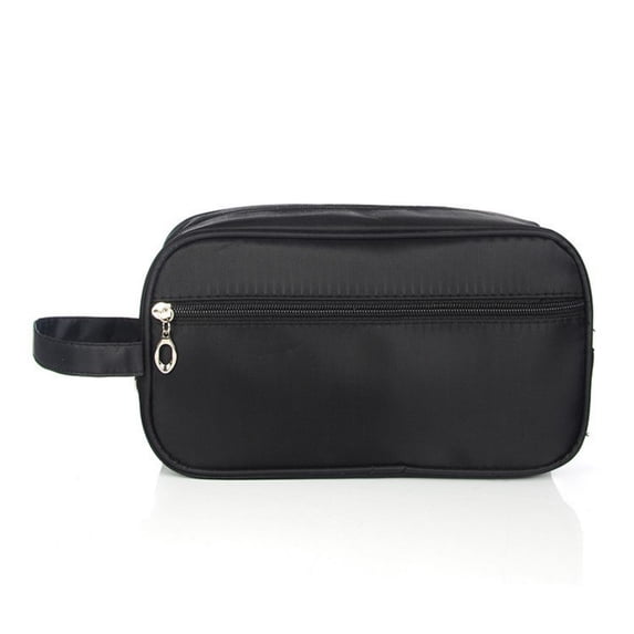Men's Travel Toiletry Bag • Large Capacity Wash Pouch • 190D Nylon Dopp Kit • Water-Resistant Cosmetic Organizer with Zipper Compartments - 10.2 x 5.9 x 3.9 in