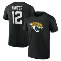 Men's Travis Hunter Black Jacksonville Jaguars Icon Name & Number T-Shirt