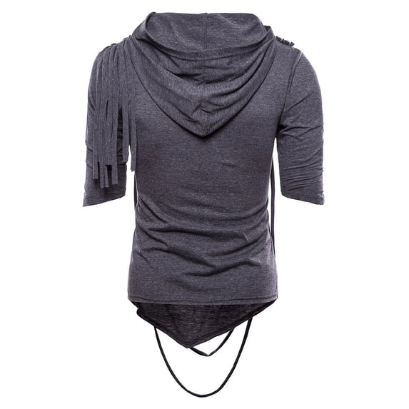 Men's Trend Short Sleeve Hooded T-Shirt - Hop Street Style, Polyester, Casual/Work/Daily Wear