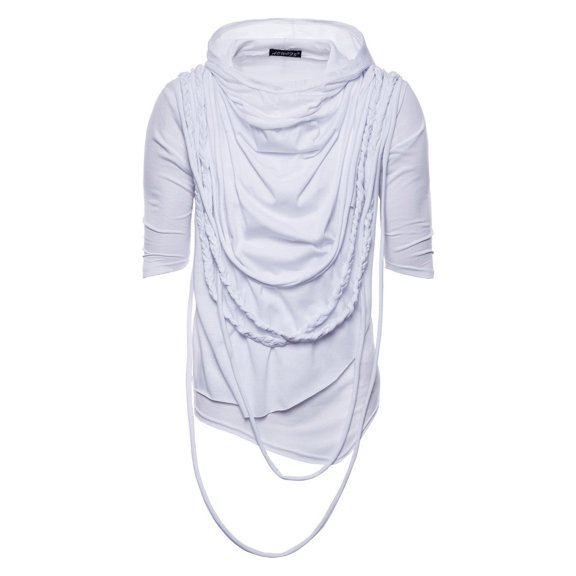 Men's Trend Short Sleeve Hooded T-Shirt - Hop Street Style, Polyester, Casual/Work/Daily Wear