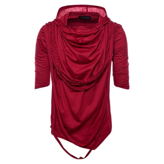 Men's Trend Short Sleeve Hooded T-Shirt - Hop Street Style, Polyester, Casual/Work/Daily Wear