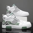 thumbnail image 1 of Men's Trendy Color-Block Casual Sneakers- Comfortable Non-Slip Wear-Resistant Outdoor High-Top Skate Shoes, Fashion  Street Style Lace-Up Men's Shoes, 1 of 9