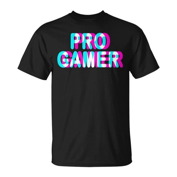 Men's Trendy Glitch Aesthetic Pro Gamer Graphic Cotton T-Shirt