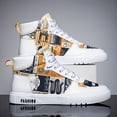 thumbnail image 1 of Men's Casual Outdoor Walking Shoes, Trendy High Top Lace Up Sneakers,  Men's Clothing, 1 of 9