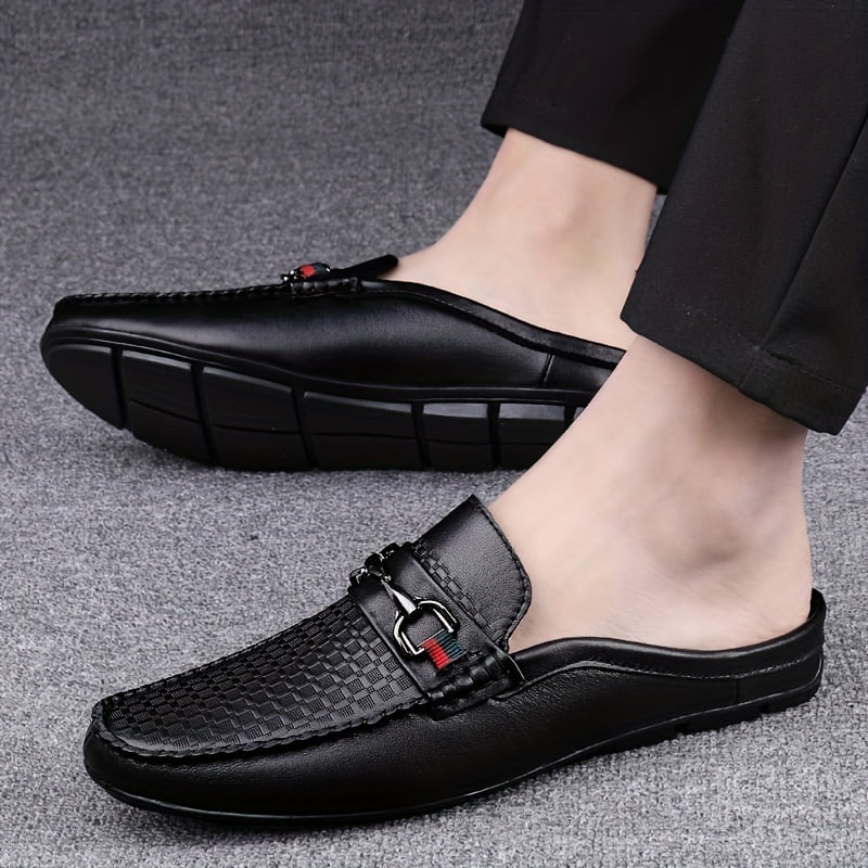 Men's Trendy No Tie Lace Free Slip On Loafers, Smart Casual Outdoor ...