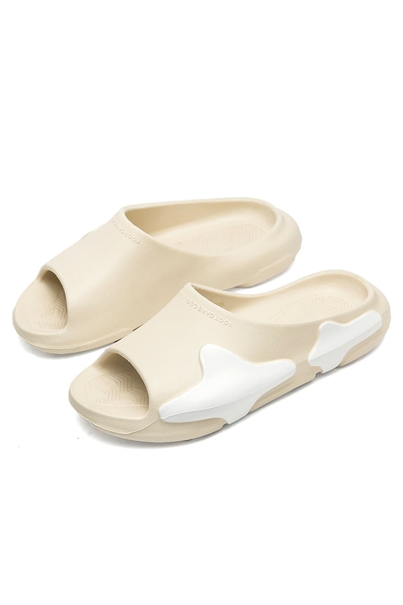 Men's Fashion Thick Sole Cloud Slides Non-Slip Pillow Sandals for Shower Casual Wear