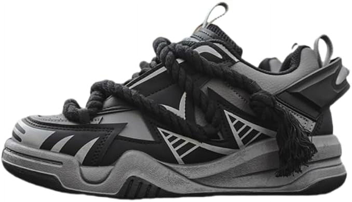 Men's Casual Athletic Sneakers For Skateboarding & Outdoor - Wear-Resistant PU, Lace-Up, Comfortable Low-Top
