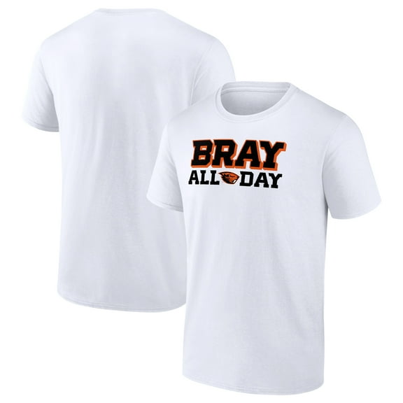 Men's Trent Bray White Oregon State Beavers Bray All Day T-Shirt