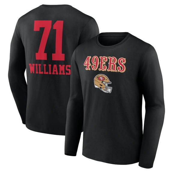 Men's Trent Williams Black San Francisco 49ers Wordmark Player Name & Number Long Sleeve T-Shirt