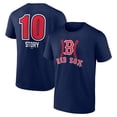 thumbnail image 1 of Men's Trevor Story Navy Boston Red Sox Fastball Player Name & Number T-Shirt, 1 of 3
