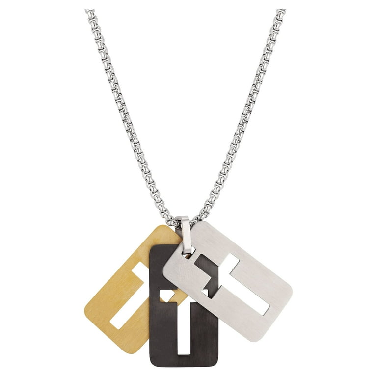 Cross dog hotsell tag pendant