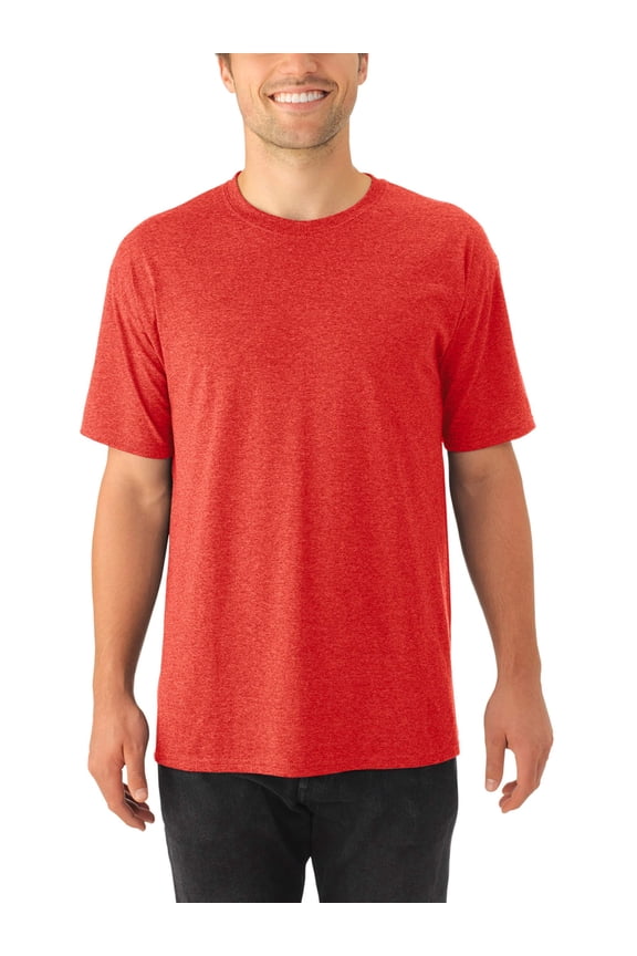 Men?s Tri-blend Short Sleeve Crewneck T Shirt, 2 Pack