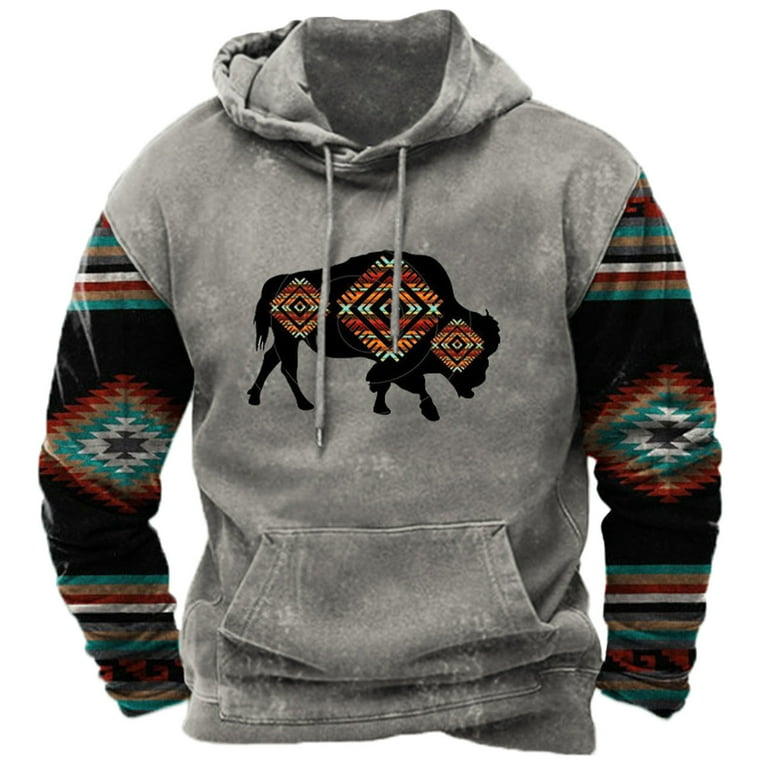 Aztec print pullover mens hotsell