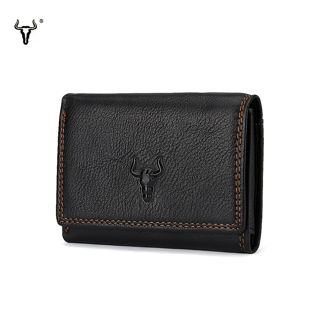 Men's Trifold Wallet,Genuine Leather Wallet Credit Card Holder, Top ...