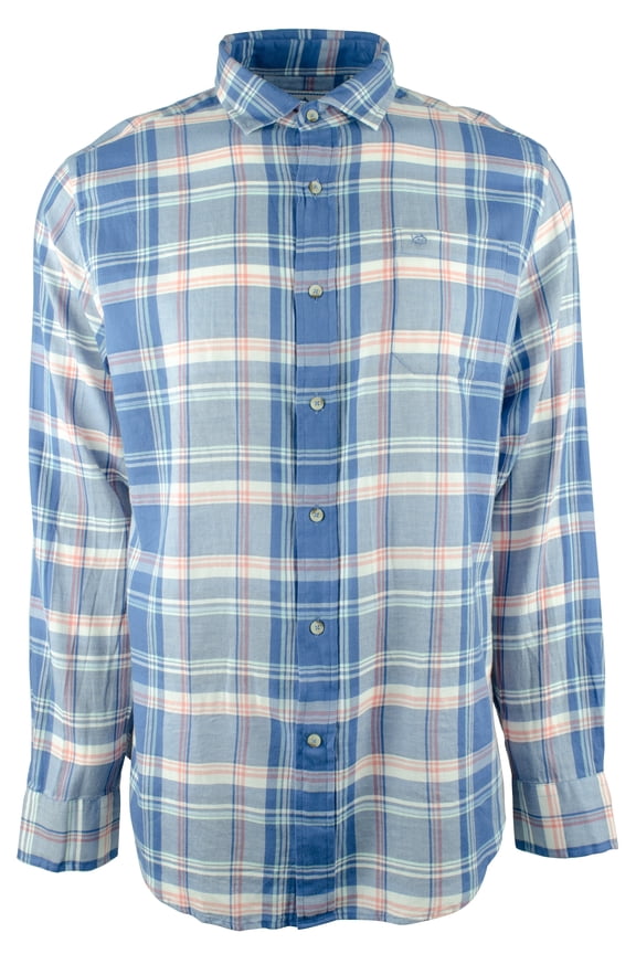 Men's Trim Fit Plaid Button Down Shirt-DB-S
