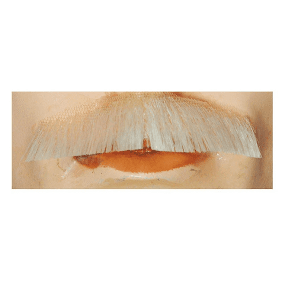 Men's Trimmed Mustache White