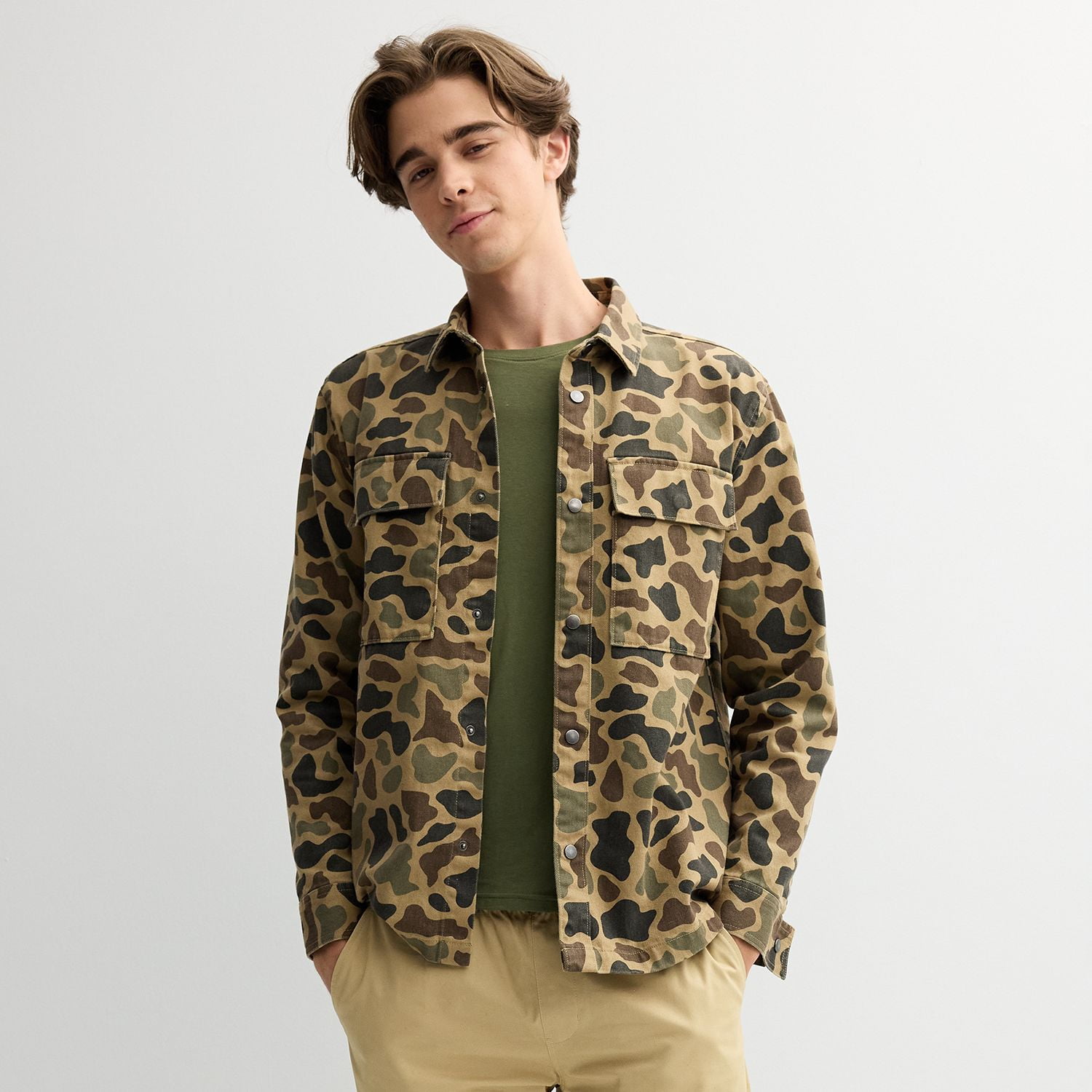 Men's Trinity Coast Shirt Jacket Color: Camouflage Size: L