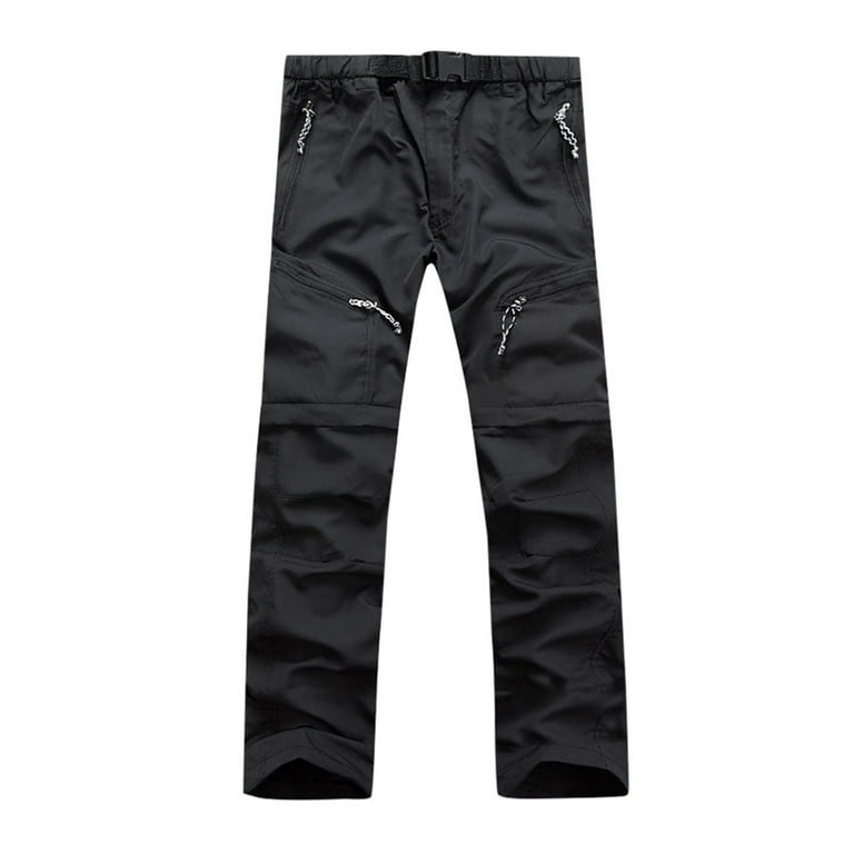Men s Trousers Lightweight Outdoor Hiking Work Trousers with Pockets Men Summer Quick Dry Outdoor Thin Detachable Waterproof Pants Trousers