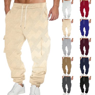 Men's Trousers Spring Fall Casual Pants Multi Pocket Cargo Casual Pants Joggers Trousers Hiking Travel Pants Cargo Pants Stretch Sweatpants Streetwear