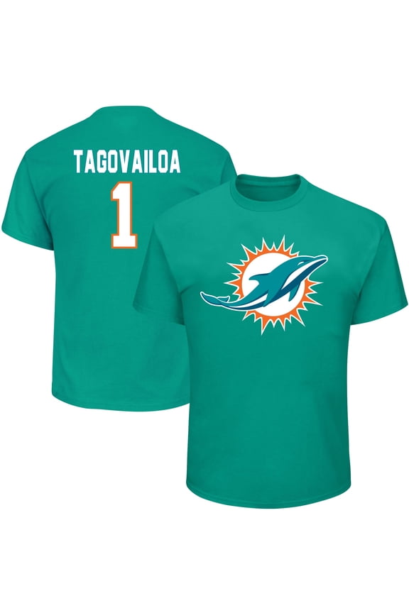 Men's Fanatics Tua Tagovailoa Aqua Miami Dolphins Big & Tall Player Name & Number T-Shirt