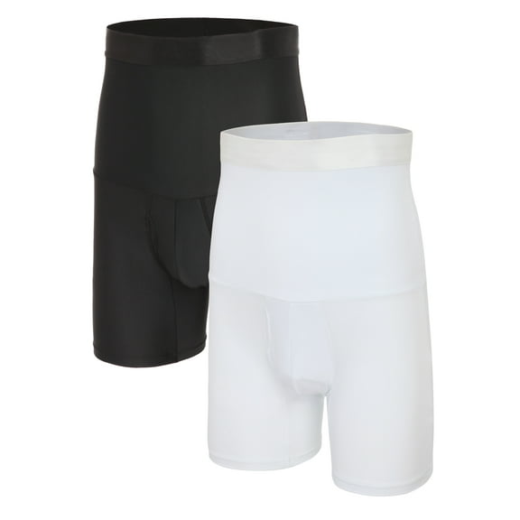 Men's Tummy Control Shapewear Shorts High Waist Slim Belly Underwear Compression Seamless Boxer Brief Body Shaper