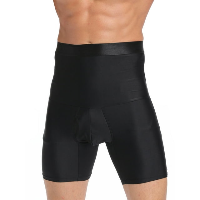 Men's Tummy Control Shapewear Shorts High Waist Slim Belly Underwear Compression Seamless Boxer