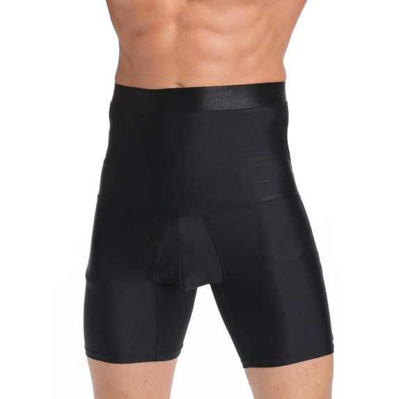 Men's Tummy Control Shapewear Shorts High Waist Slim Belly Underwear Compression Seamless Boxer Brief Body Shaper
