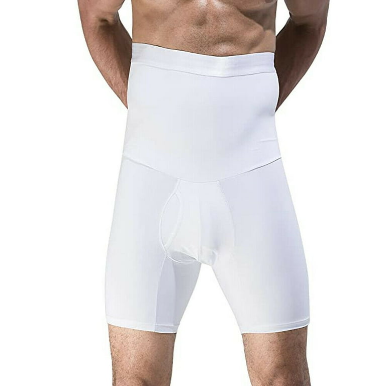  QUAFORT Men Tummy Control Shorts High Waist Slimming  Shapewear Body Shaper Leg Underwear Briefs