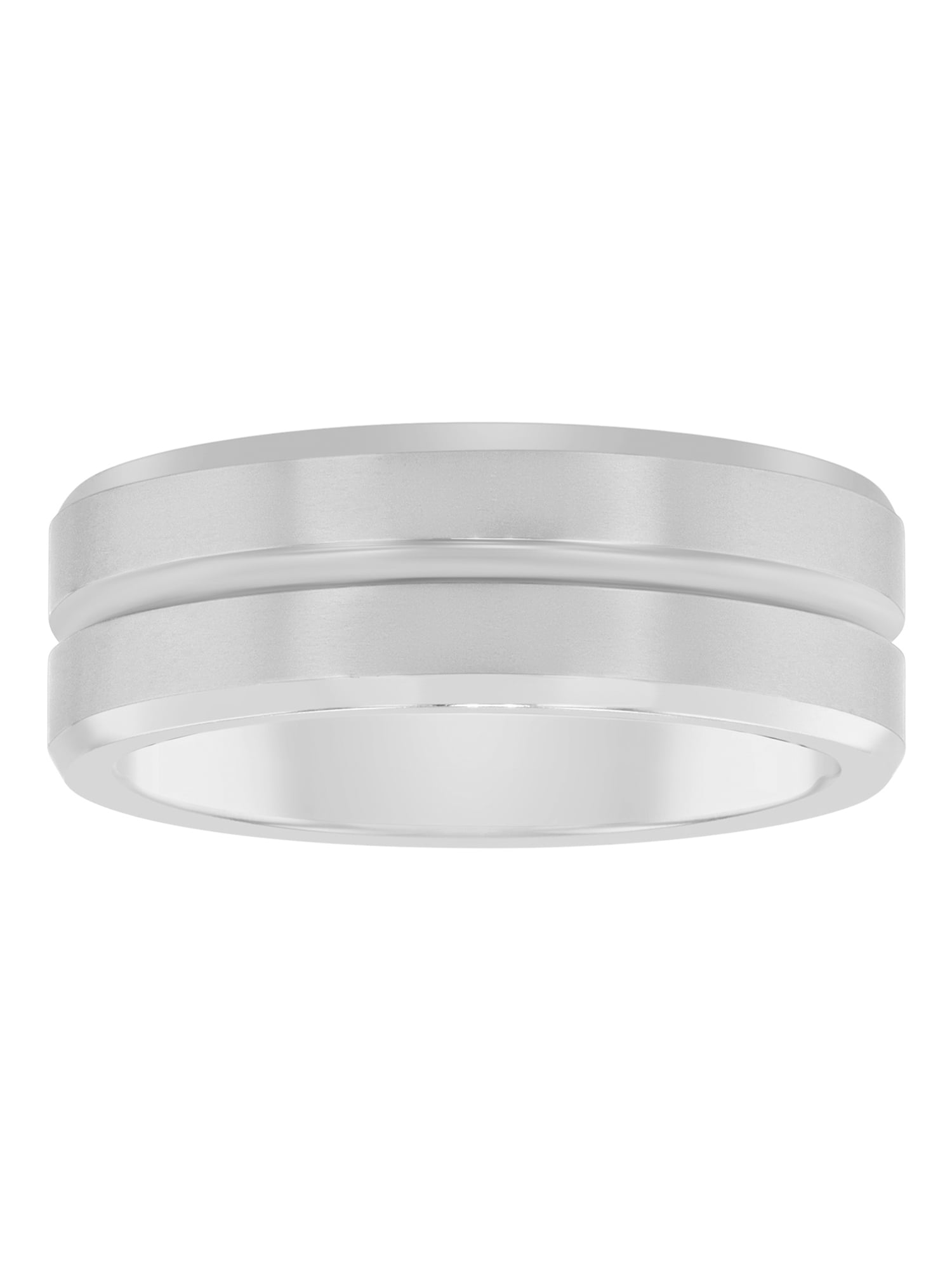 Men's Tungsten 8MM Grooved Comfort Fit Wedding Band by Brilliance Fine Jewelry - Mens Ring