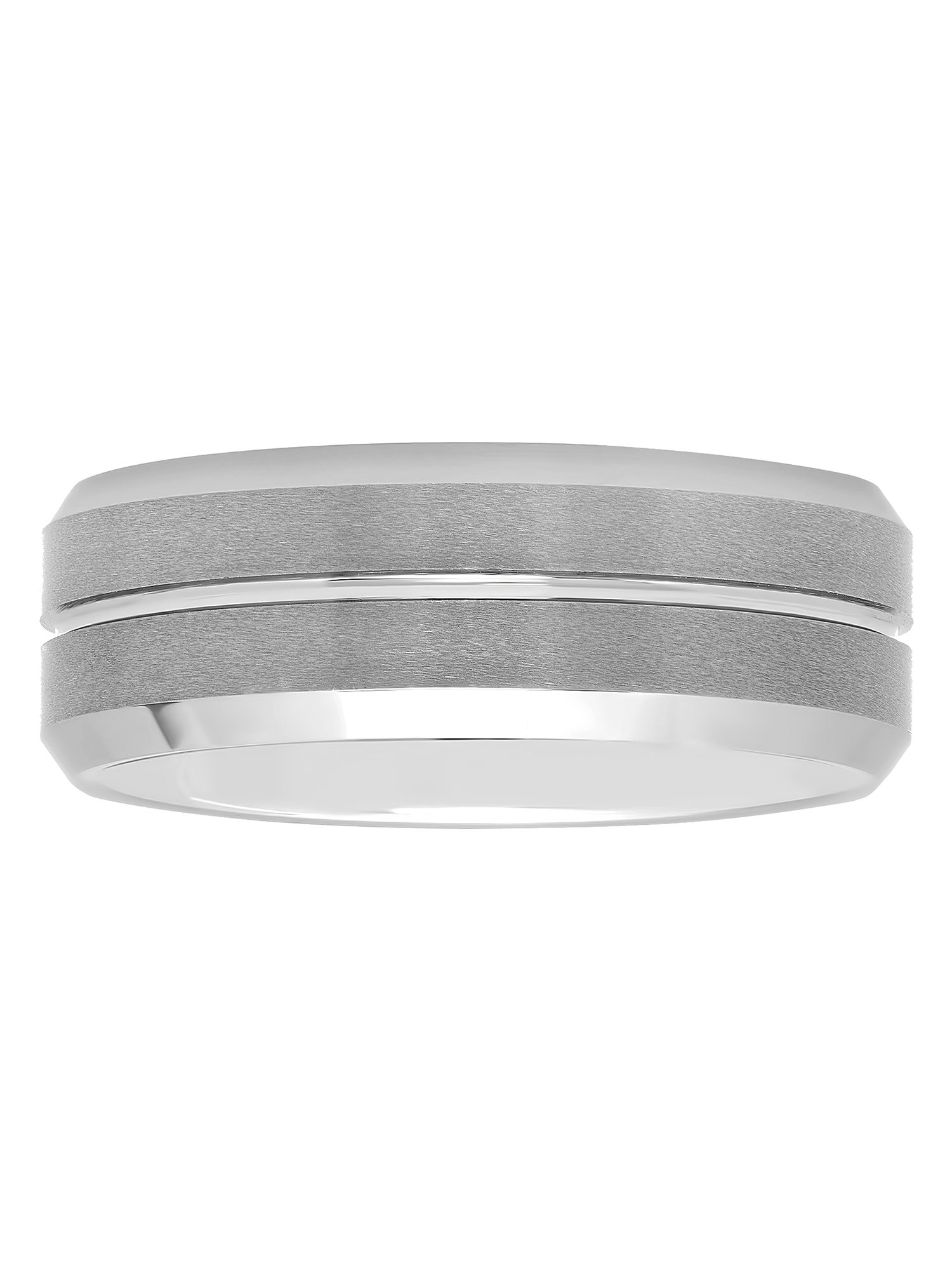 Men\u0026#39;s Tungsten 8MM Grooved Comfort Fit Wedding Band by Brilliance Fine Jewelry - Mens Ring ...