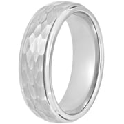 Men's Tungsten Hammered Finish Band, 8MM