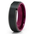 thumbnail image 1 of Men's Tungsten Wedding Band Purple Tungsten Ring Anniversary Ring Men & Women Engagement Ring Comfort Fit, 1 of 2