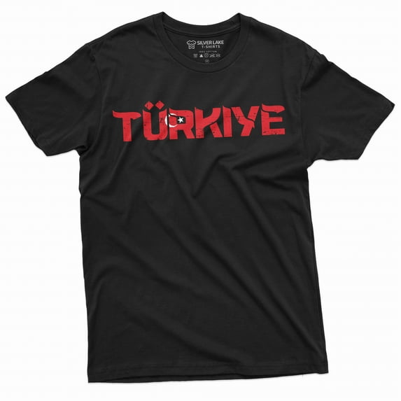 Men's Turkey Turkiye T-shirt Republic Tee Mens shirt flag state emblem Turkish flag tee (XX-Large Black)