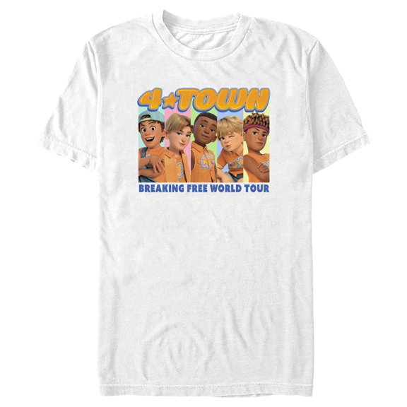 Men's Turning Red 4*Town Breaking Free World Tour Graphic Tee White / 1 Medium