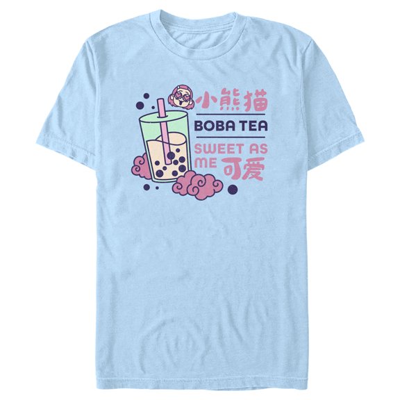 Men's Turning Red Boba Tea Sweet as Me Graphic Tee Light Blue 3X Large