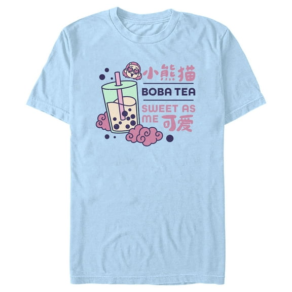 Men's Turning Red Boba Tea Sweet as Me  Graphic Tee Light Blue Small