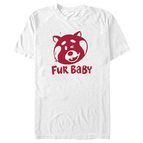 Men's Turning Red Fur Baby Graphic Tee White Large