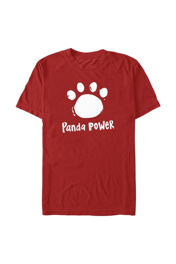 Men's Turning Red Panda Power Paw Print Graphic Tee Red 3X Large